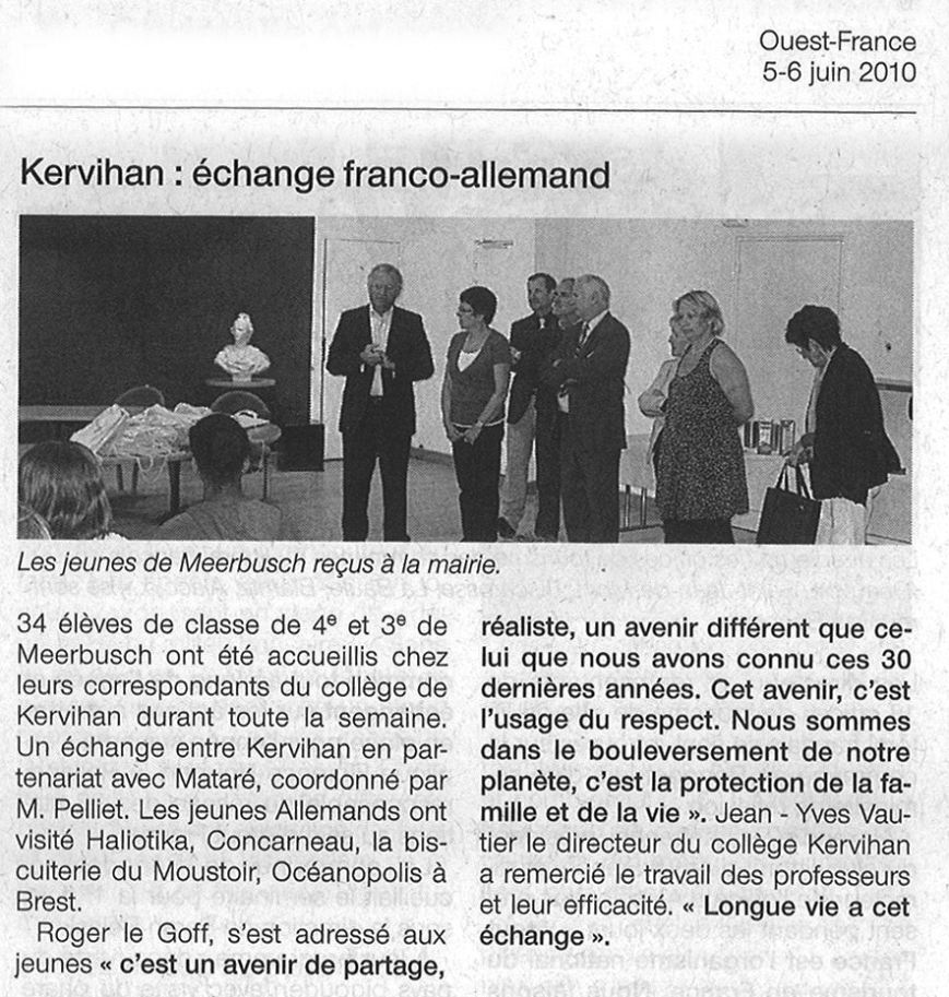 Ouest France 5 juin 2010