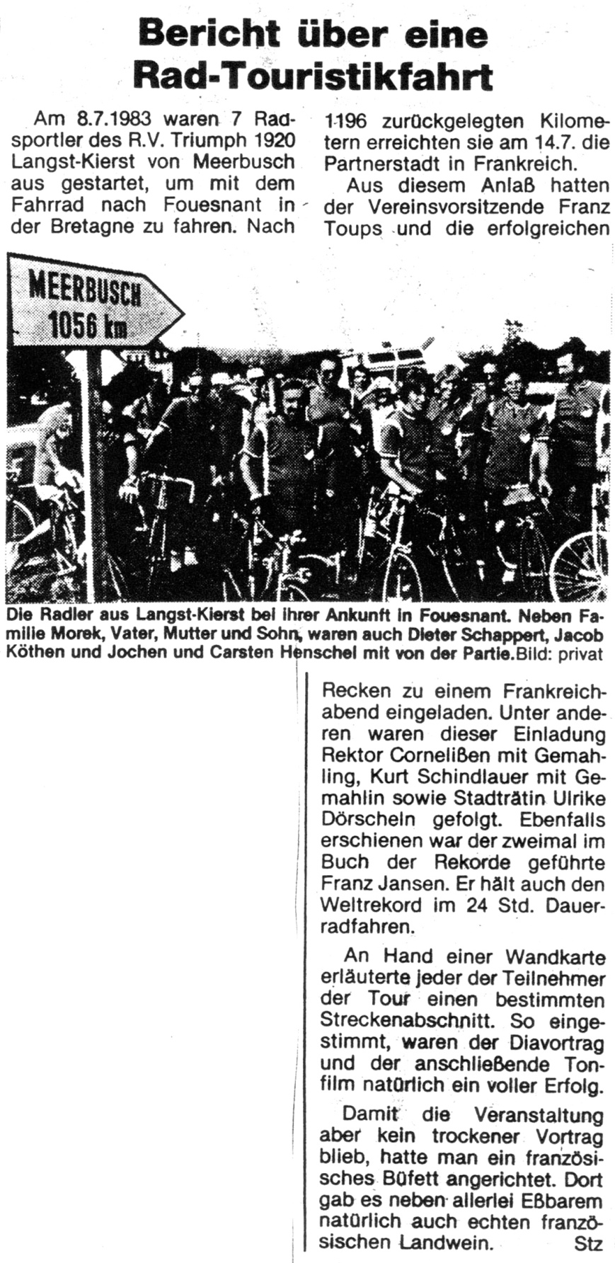 Meerbuscher Nachrichten, 26 janvier 1984