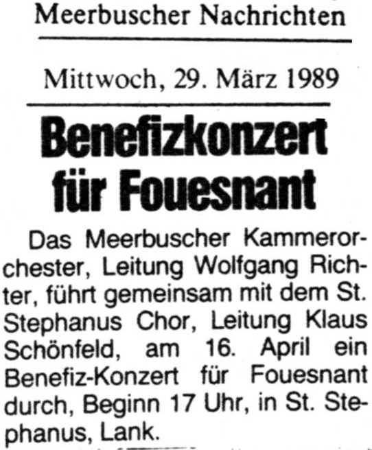 Meerbuscher Nachrichten, 29 mars 1989